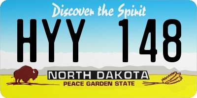ND license plate HYY148