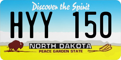 ND license plate HYY150