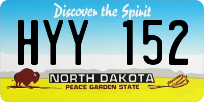 ND license plate HYY152