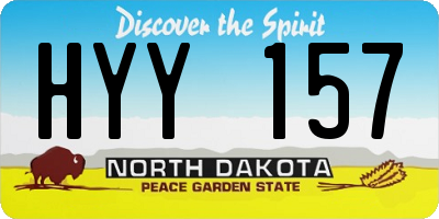 ND license plate HYY157