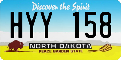 ND license plate HYY158