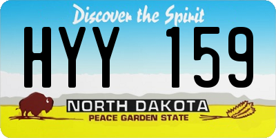 ND license plate HYY159