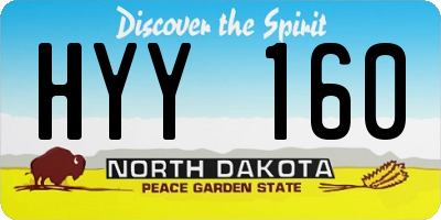 ND license plate HYY160