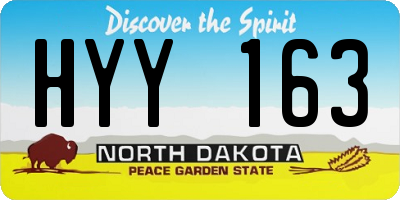 ND license plate HYY163