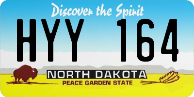 ND license plate HYY164