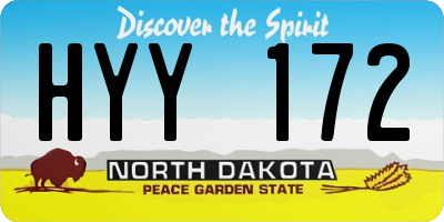 ND license plate HYY172