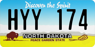 ND license plate HYY174