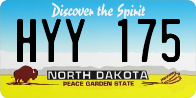 ND license plate HYY175