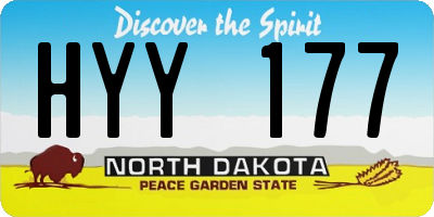 ND license plate HYY177