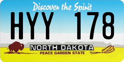 ND license plate HYY178