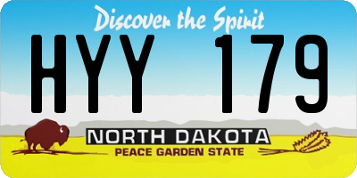 ND license plate HYY179