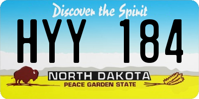 ND license plate HYY184
