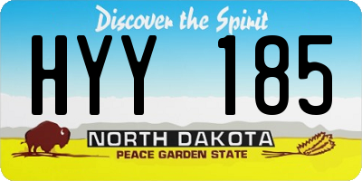 ND license plate HYY185