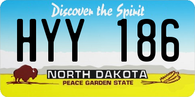 ND license plate HYY186