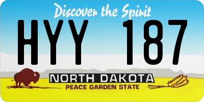 ND license plate HYY187