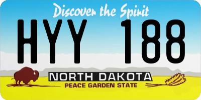 ND license plate HYY188