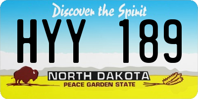 ND license plate HYY189