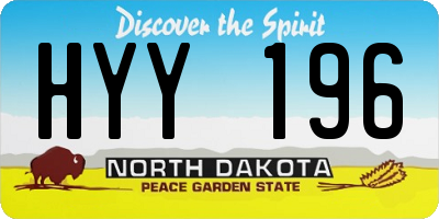 ND license plate HYY196