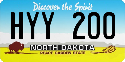 ND license plate HYY200