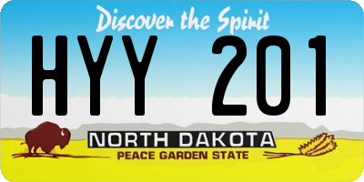 ND license plate HYY201