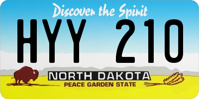ND license plate HYY210