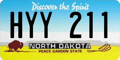 ND license plate HYY211