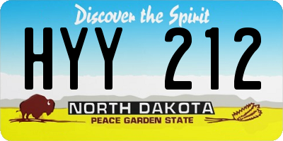 ND license plate HYY212