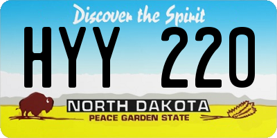 ND license plate HYY220