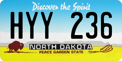 ND license plate HYY236