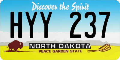 ND license plate HYY237
