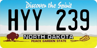 ND license plate HYY239