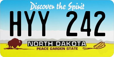 ND license plate HYY242