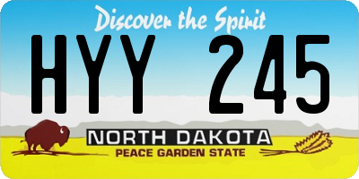 ND license plate HYY245