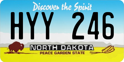 ND license plate HYY246