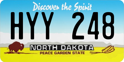 ND license plate HYY248