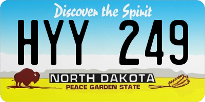 ND license plate HYY249