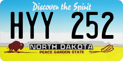ND license plate HYY252