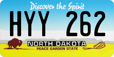 ND license plate HYY262