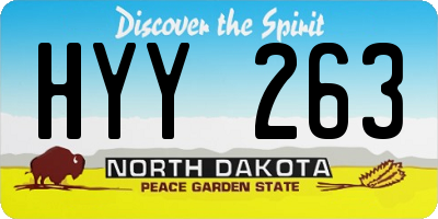 ND license plate HYY263