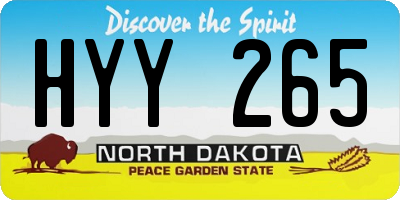 ND license plate HYY265