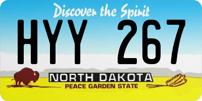 ND license plate HYY267