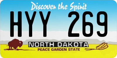 ND license plate HYY269