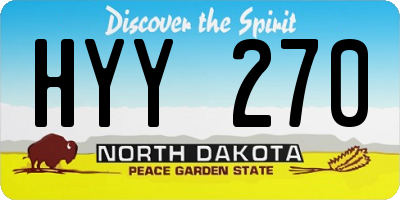 ND license plate HYY270
