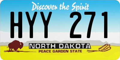 ND license plate HYY271