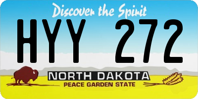 ND license plate HYY272