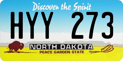 ND license plate HYY273
