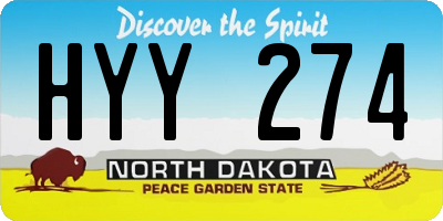 ND license plate HYY274