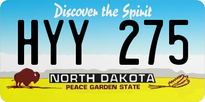 ND license plate HYY275