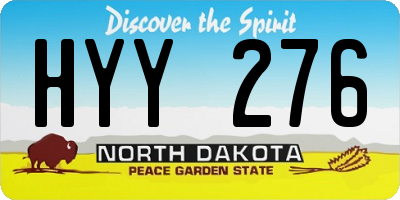 ND license plate HYY276
