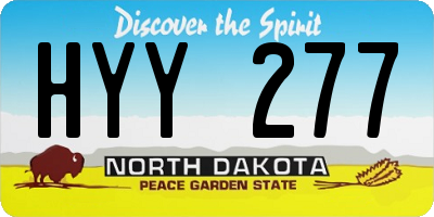 ND license plate HYY277